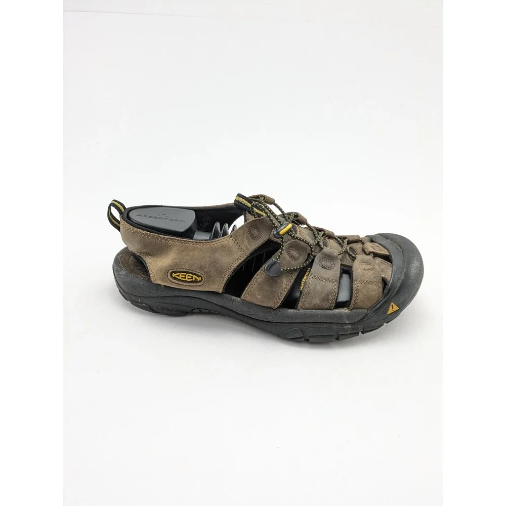 Mens Keen Newport Waterproof Brown Leather Hiking Sandals 110220-BISN Size 13